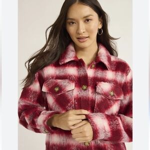 Cropped Plaid Shacket Time True Tru Red Pink Jacket Taylor Swift Valentines Day